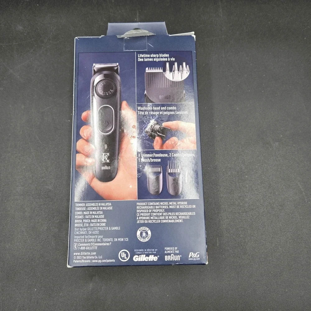 King C Gillette Beard TRIMMER Set Precision‎ Wheel w/2 Interchangeable Combs